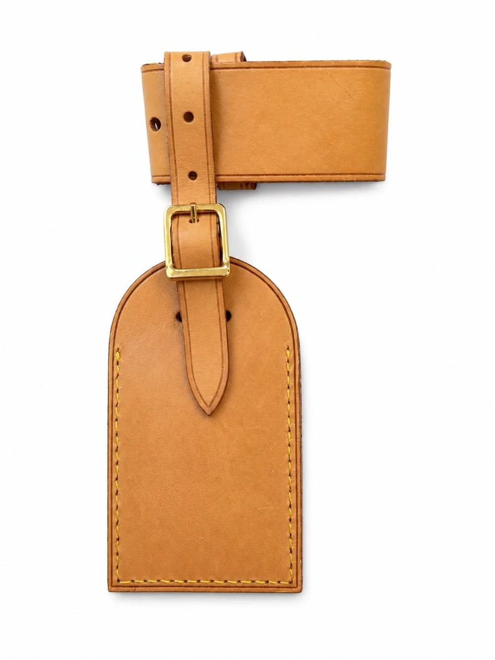Louis Vuitton Natural Vachetta Leather Luggage Tag & Adjustable Belt Strap